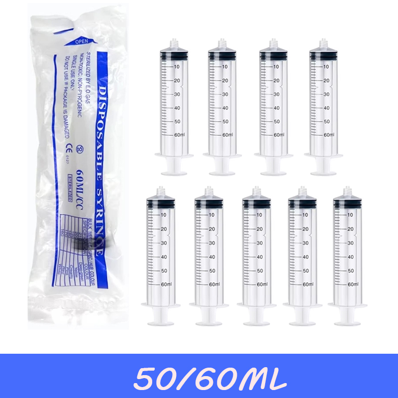 5-20Pcs 60ml Luer Lock Syringe - Baby Food Allergy Rash บทวิจารณ์และราคา