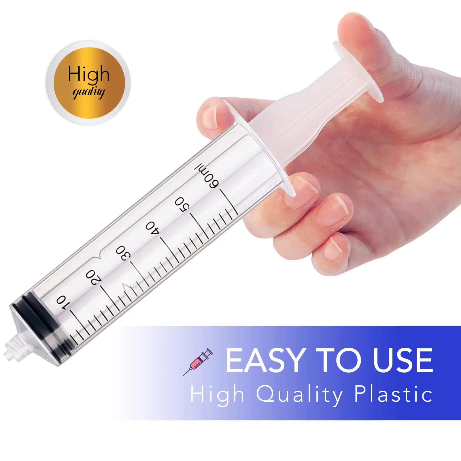 5-20Pcs 60ml Luer Lock Syringe - Baby Food Allergy Rash บทวิจารณ์และราคา