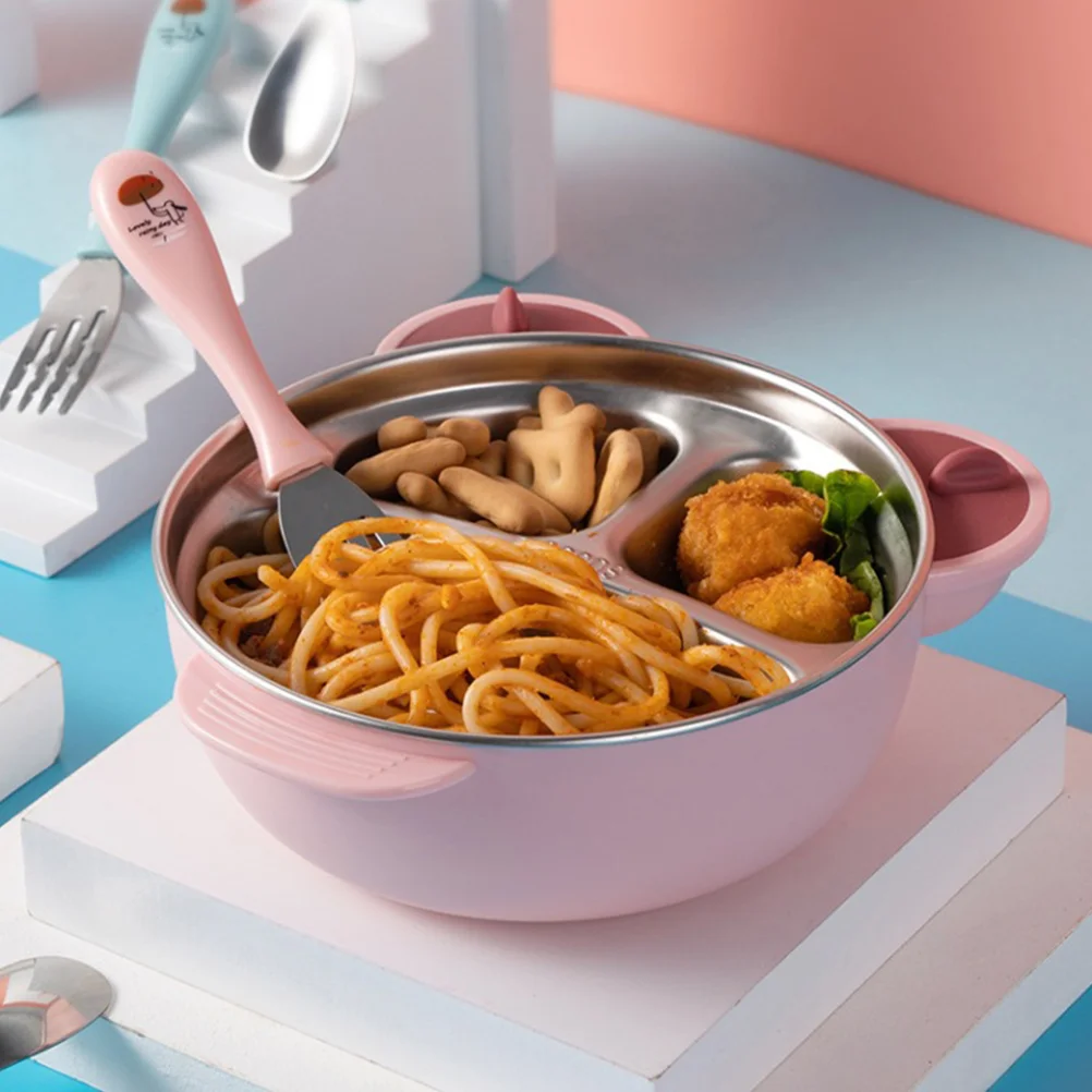 Stainless Steel Dinner Plate B - Baby Food Dinner บทวิจารณ์และราคา
