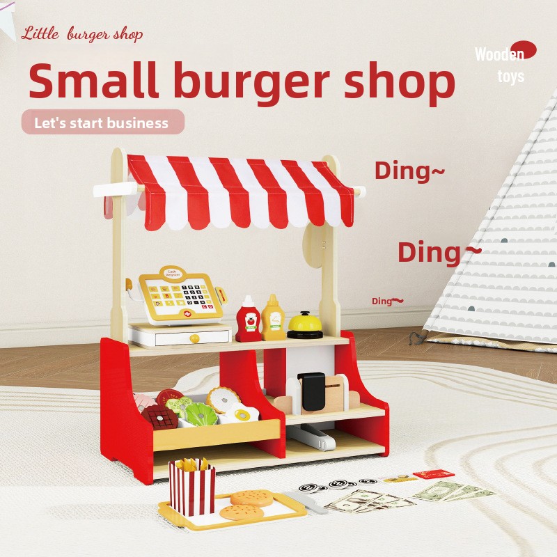 Children Toy Puzzle Wood Hambu - Baby Food Restaurant บทวิจารณ์และราคา