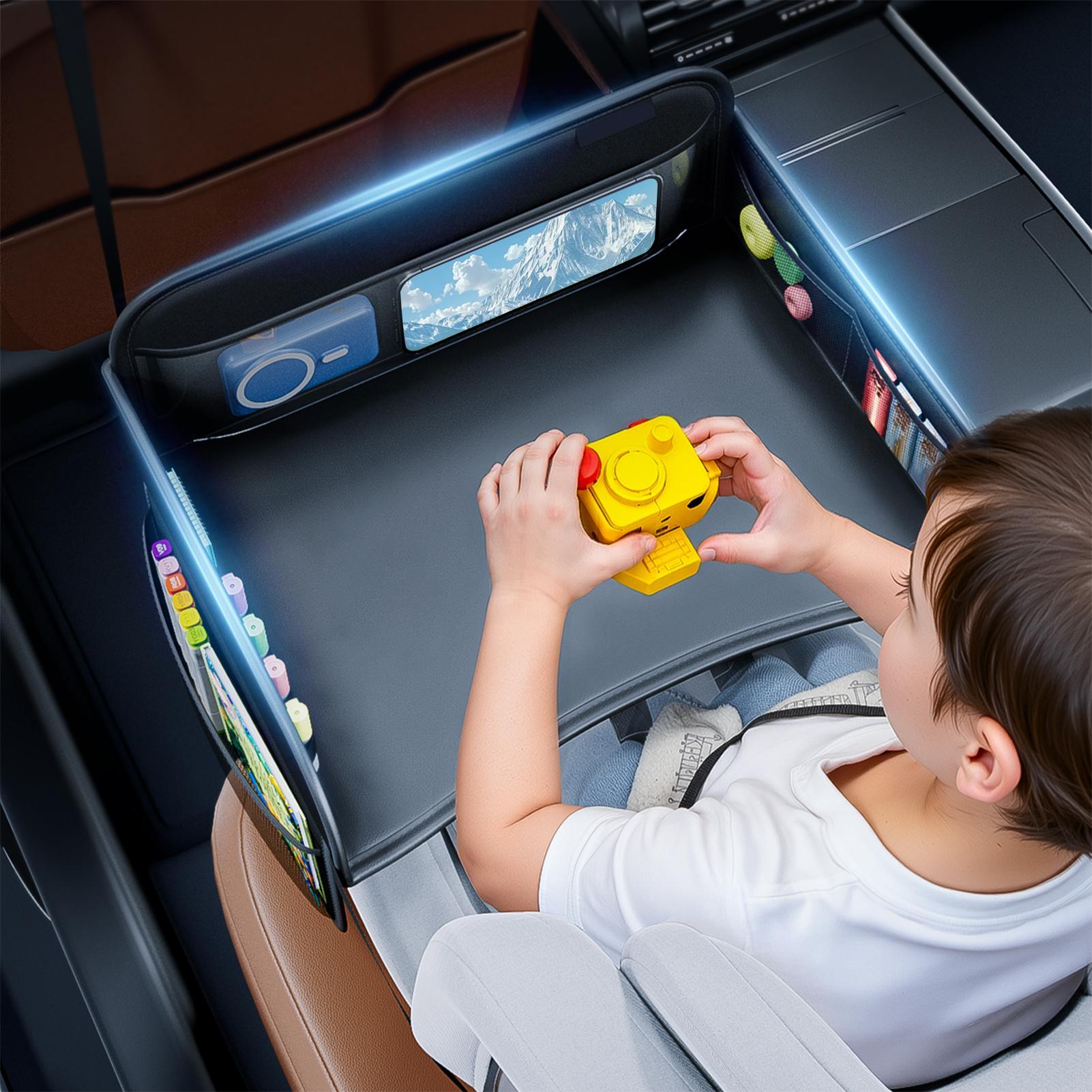 PU Leather Kids Travel Tray fo - Snack Cup Toddler บทวิจารณ์และราคา