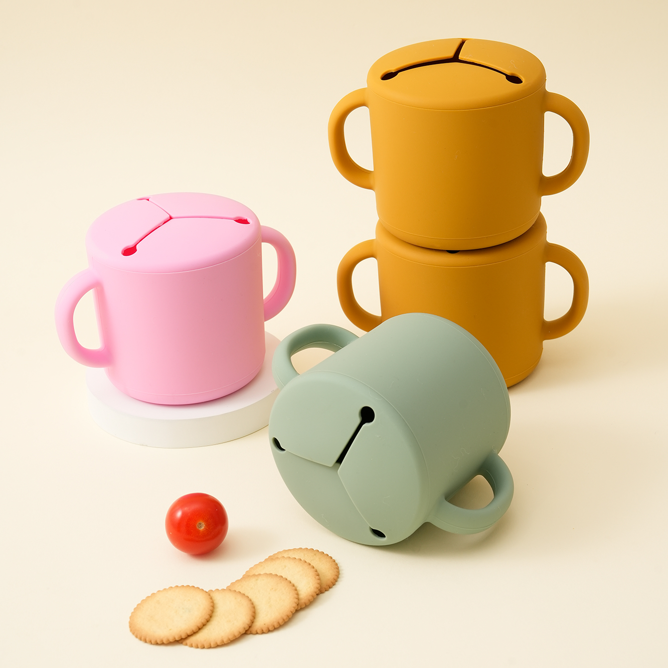 Color Kids 1PCS Silicone Baby  - Snack Cup Toddler บทวิจารณ์และราคา